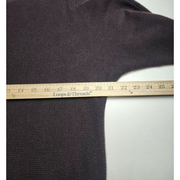 Michael kors Women's L Brown soft Professional classic sweater W zipper detail. - Picture 12 of 14